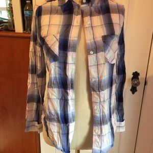 Two button up shirts, different colors